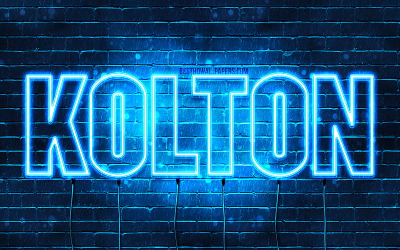 4K free download | Kolton with names, horizontal text, Kolton name