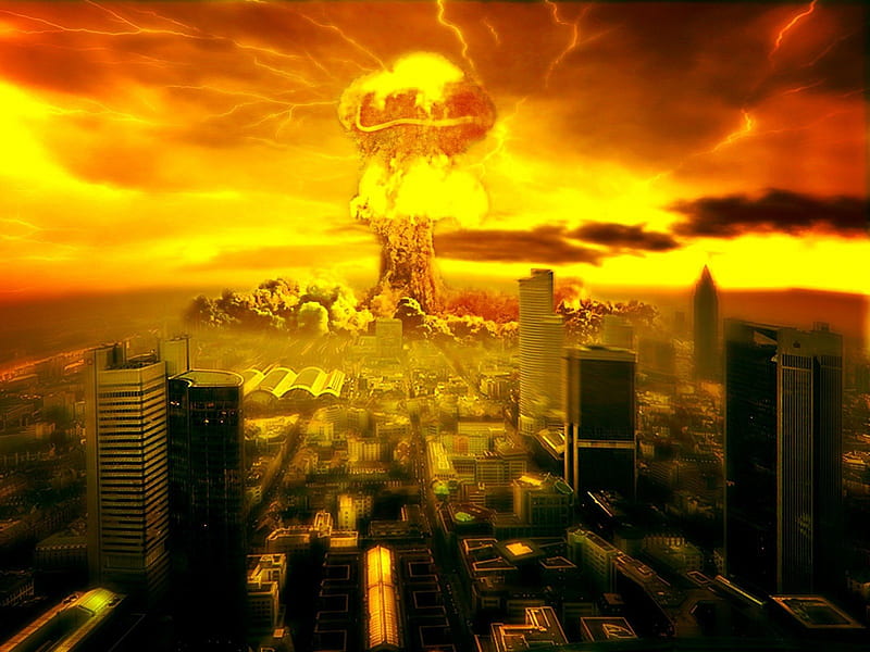 Atomic City, nuclear, city, ww3, armageddon, atomic, HD wallpaper