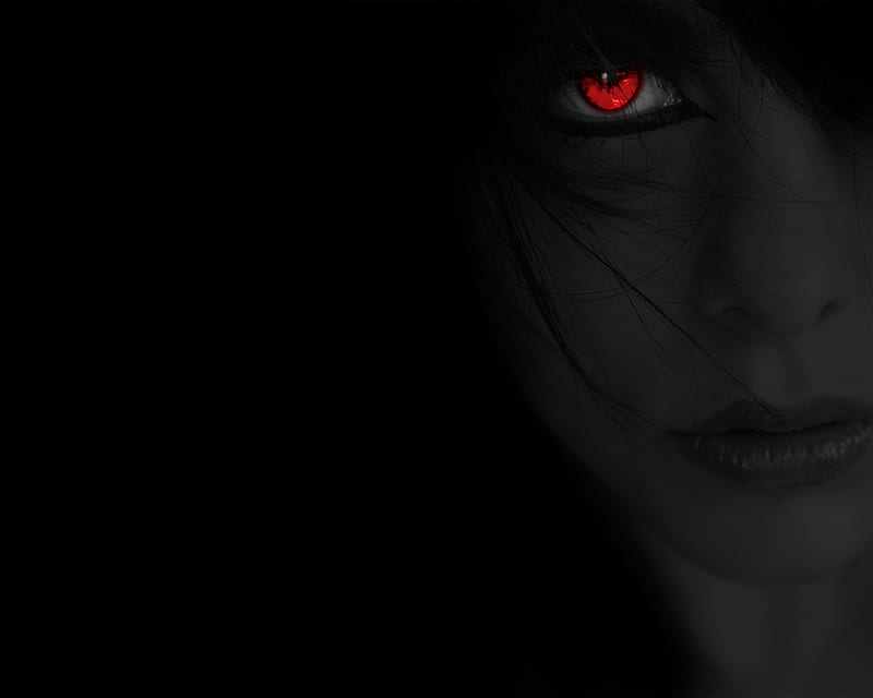 Red Eyes in Shadows, red, creepy, red eye, dark, eyes, HD wallpaper | Peakpx