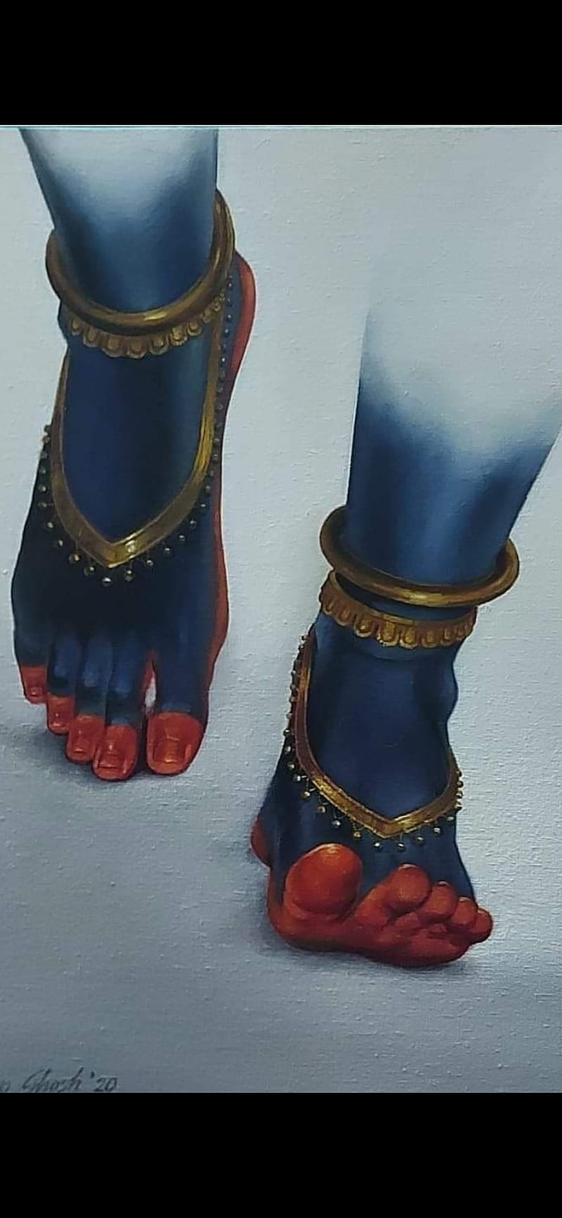 Krishna, blue, foot, hindu, style, HD phone wallpaper