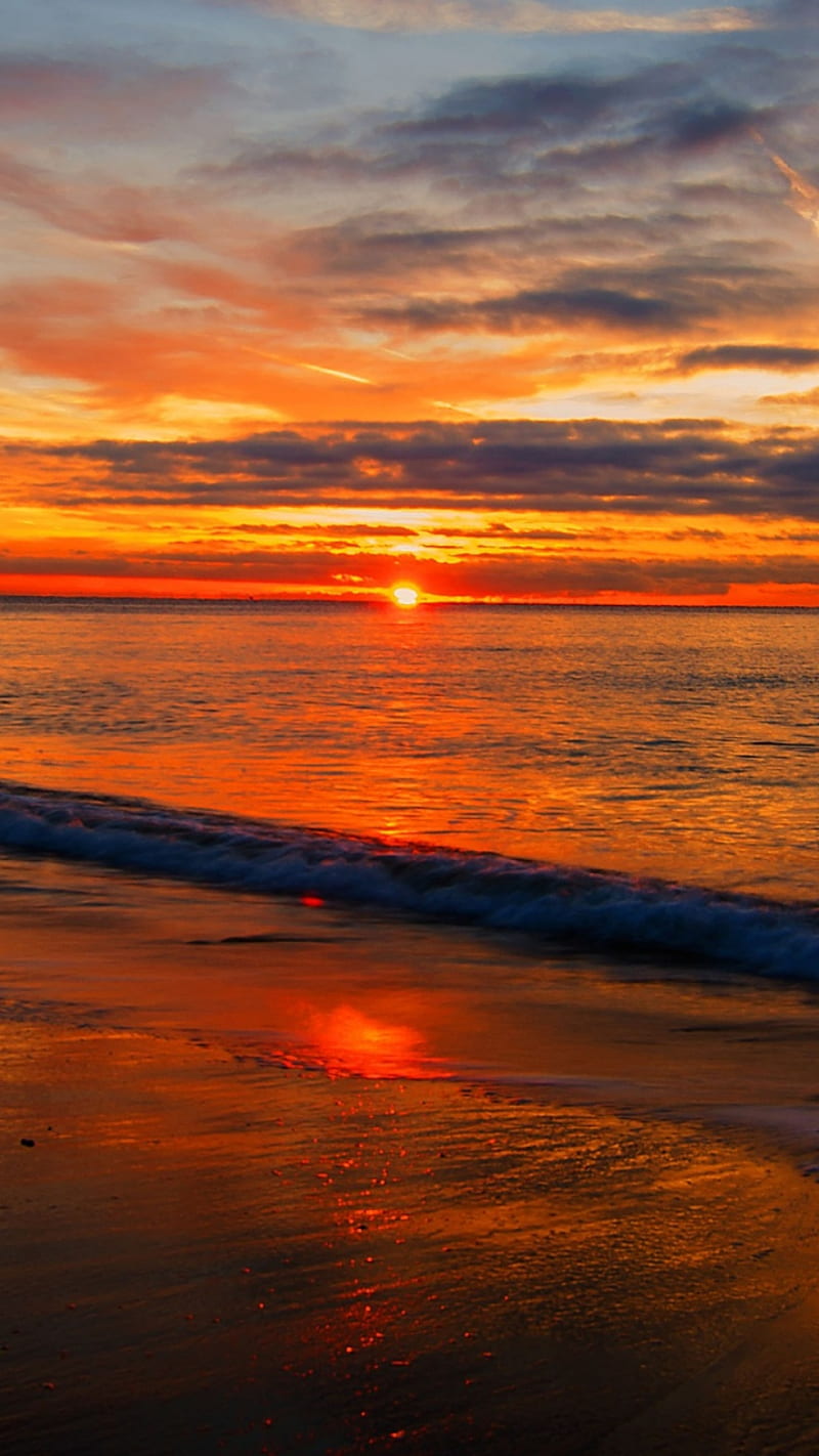 Sea beach sunset, HD phone wallpaper | Peakpx