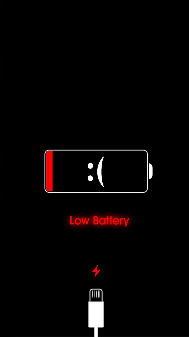 Low Battery , Blackandblack, Low, battery, charge, full, iphone, lowbattery, lowcharge, red, said, HD phone wallpaper