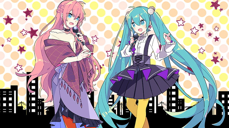 Anime, Vocaloid, Hatsune Miku, Luka Megurine, HD wallpaper