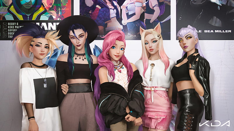K-Pop League Of Legends K/DA Girls, HD wallpaper