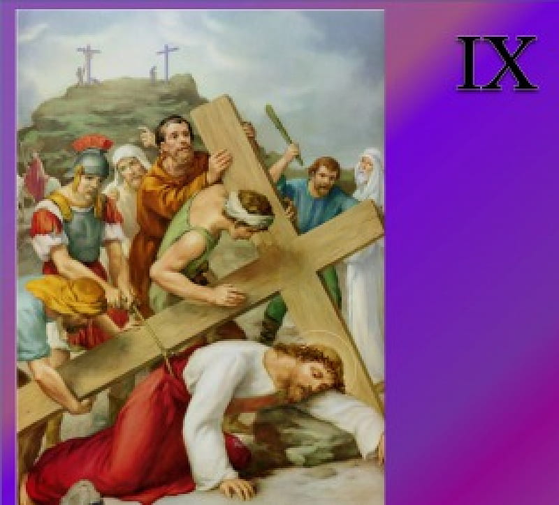 Via crucis IX, christ, jesus, gospel, passion, bible, cross, HD wallpaper