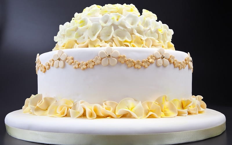 Wedding Cake, cake, wedding, holiday, decoration, HD wallpaper