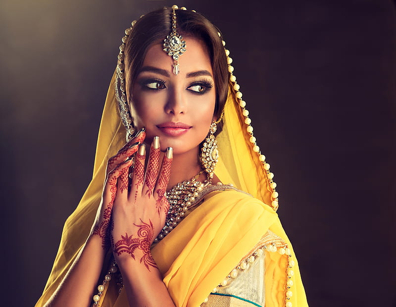 ლ, Style, Indian, Makeup, Pose, HD wallpaper