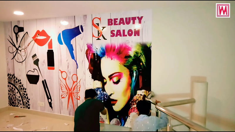 How to apply vinyl on beauty salon wall l wrapstar, Beautician, HD wallpaper
