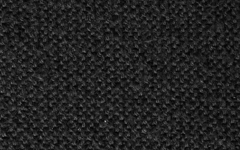 black knitted textures, macro, wool textures, black knitted backgrounds, close-up, black backgrounds, knitted textures, fabric textures, HD wallpaper