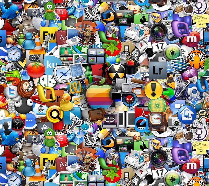 Logos, apple, colors, HD wallpaper