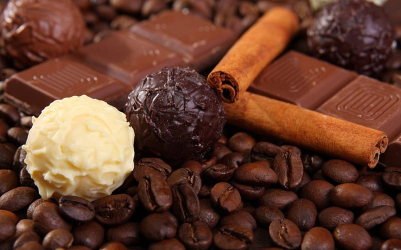 White and Dark Chocolate, dark, chocolate, beans, coco, white, HD wallpaper
