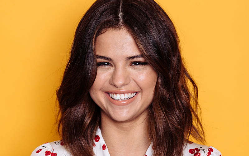 Selena Gomez, smile, portrait, american singer, hoot, fashion model, HD wallpaper