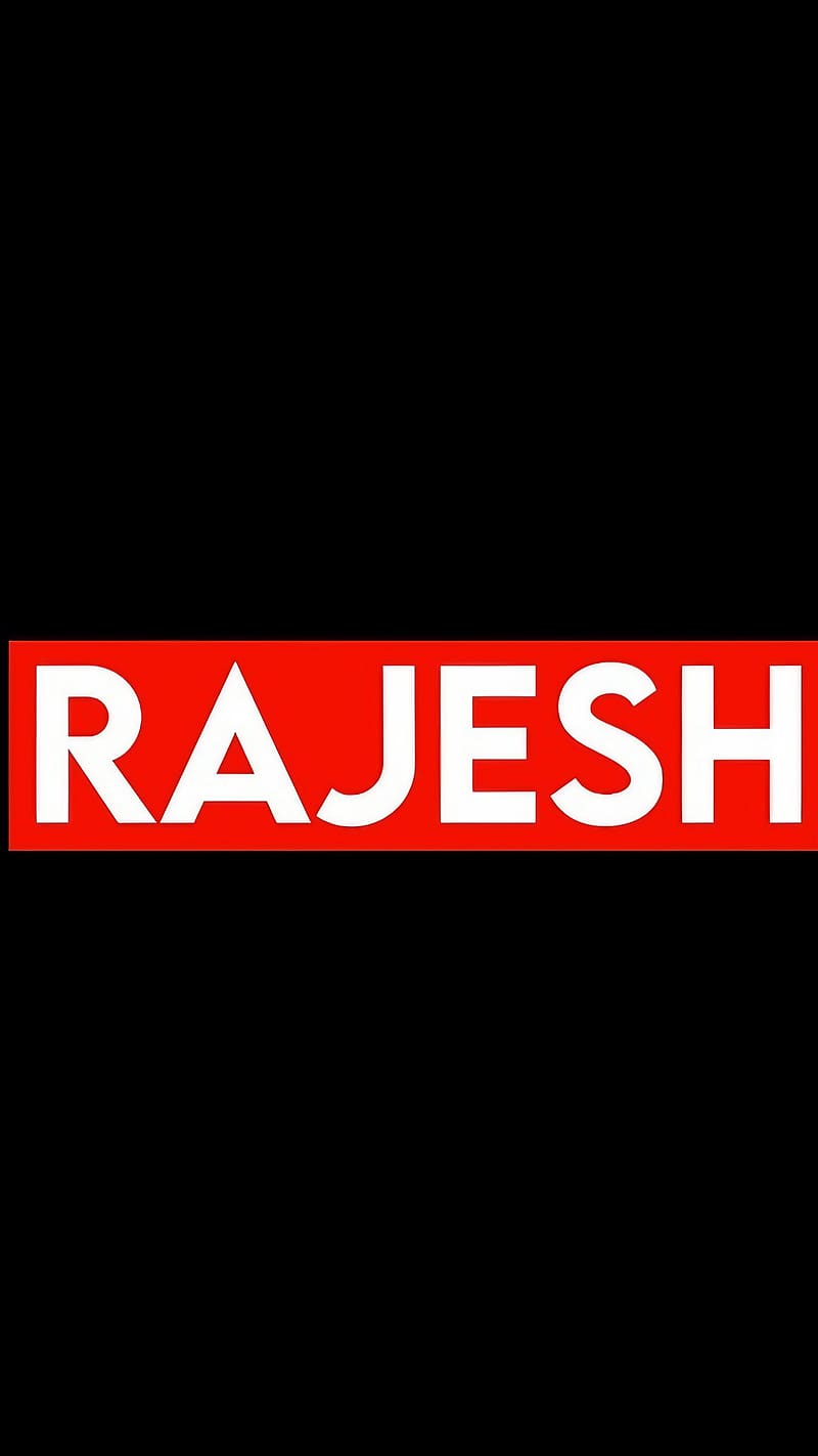 Rajesh Name, red bg, rajesh, HD phone wallpaper