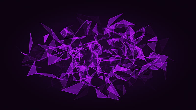 Abstract, Purple, Polygon, Triangle, HD wallpaper