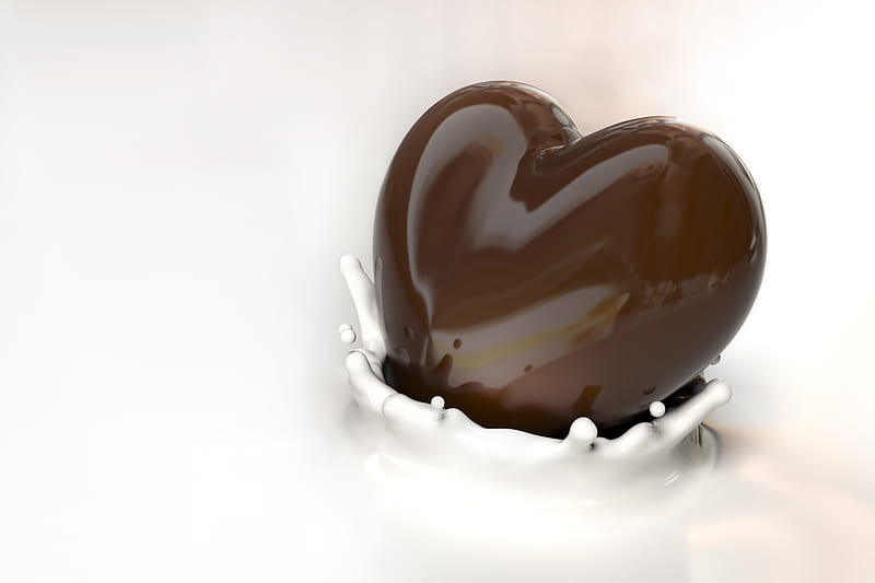 Chocolate love, fansasy, chocolate, love, graphics, abstract, HD wallpaper