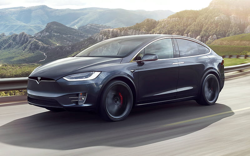 Tesla Model X, 2019, electric crossover, Model X exterior, new gray Model X, electric car, american cars, Tesla, HD wallpaper