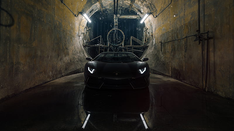 Black Lamborghini Aventador, lamborghini, lamborghini-aventador, carros, HD wallpaper