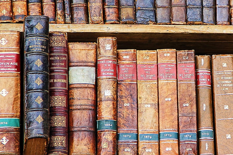Old Books, colorful, used, Books, shelf, old, HD wallpaper