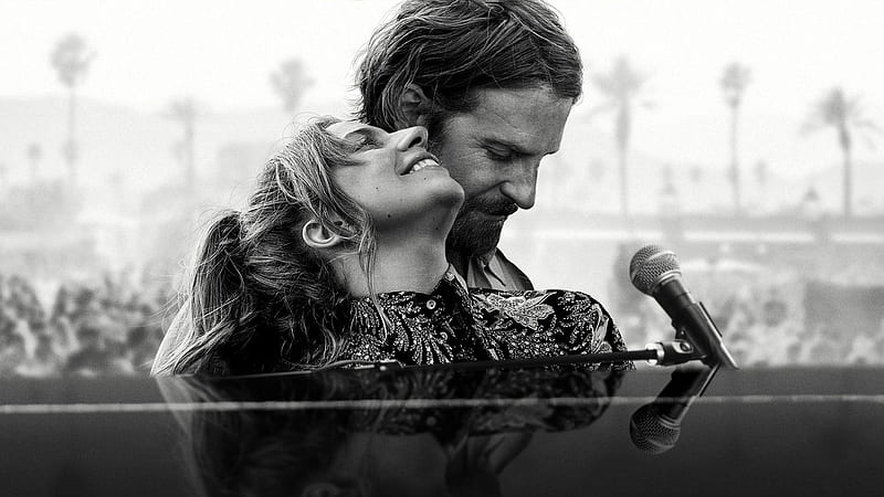 A Star Is Born (2018), singer, actor, couple, poster, Lady Gaga, movie,  black, HD wallpaper | Peakpx