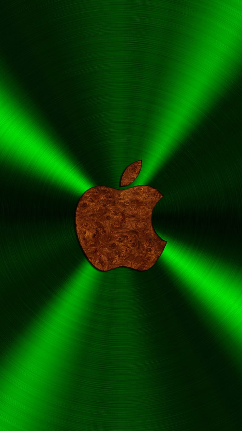Wood Steel, apple, logo, texture, HD phone wallpaper