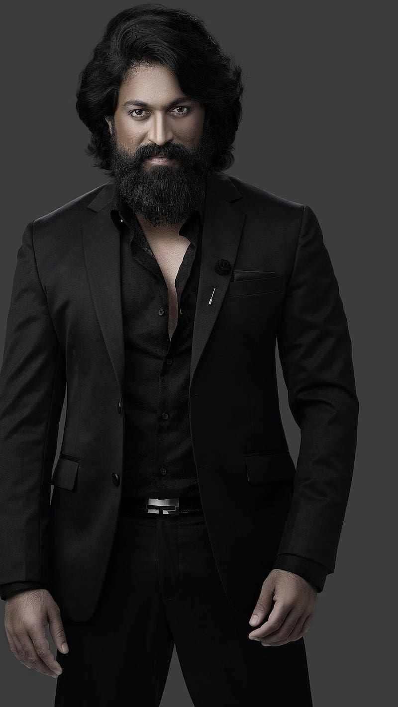 Rocky Bhai In Black Blazer, rocky bhai , yash in black blazer, rocking star, indian actor, HD phone wallpaper