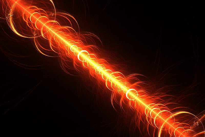 fractal, fiery, bright, line, abstraction, HD wallpaper