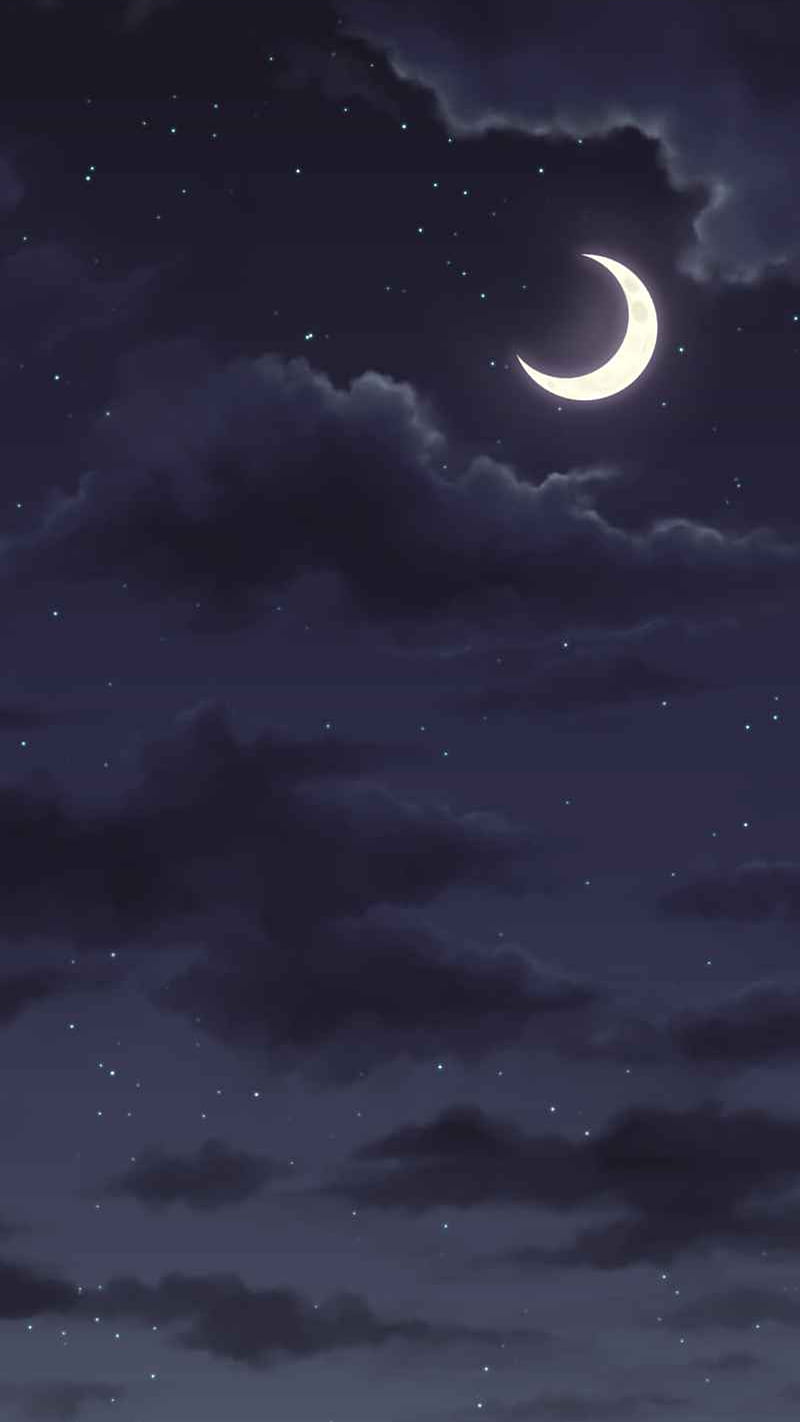 Good night, anime, anime sky, clouds, cloudy, dark, dark sky ...