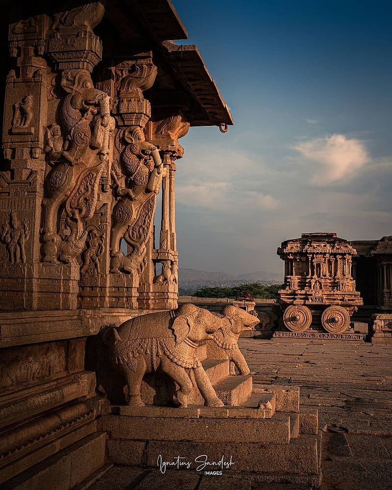Hampi Temple, chariot, god, gods, hampi, heritage, india, monument, temple,  temples, HD phone wallpaper | Peakpx