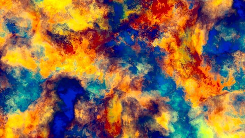 Colorful Mixed Paints Smoke Background Background, HD wallpaper