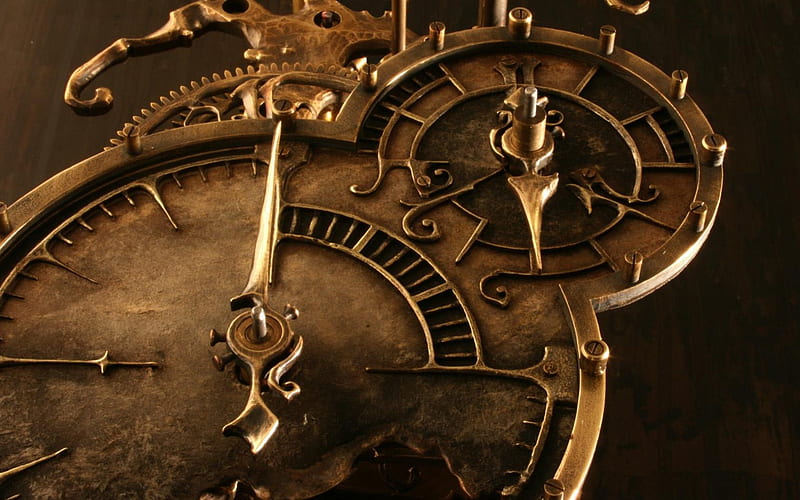 Clock of Ages, clock, time, ticks, clockwork, HD wallpaper
