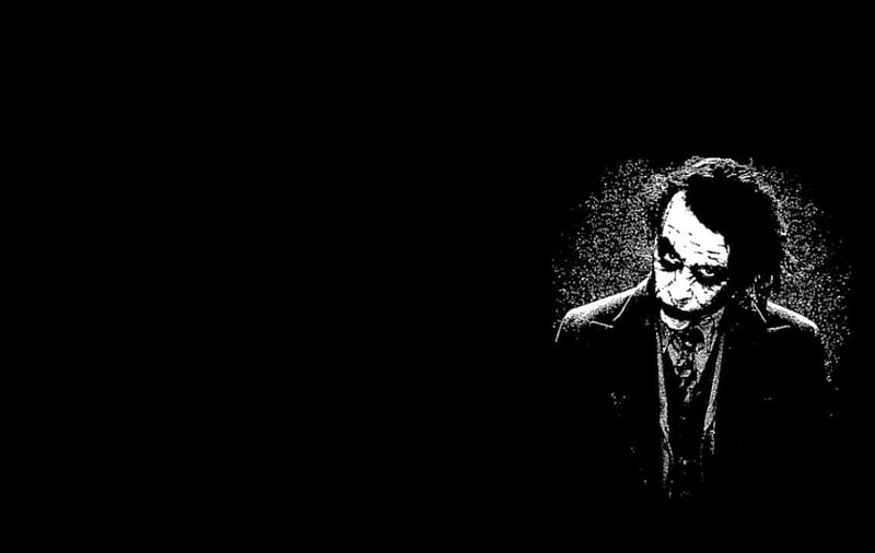 The Joker, Batman, Black and white, Evil, HD wallpaper | Peakpx