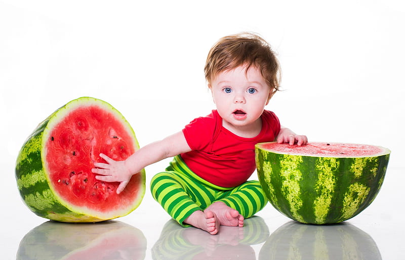 Watermelon little boy, red, cute, boy, vara, green, watermelon, summer,  copil, HD wallpaper | Peakpx