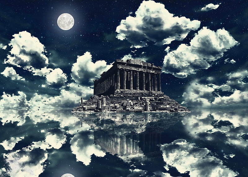 View Of The Akropolis Painting by Celestial Images - Pixels