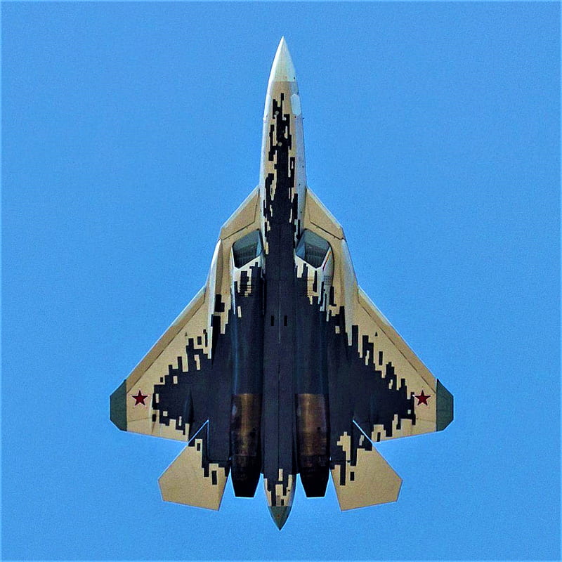 Su 57, air, airplane, eagle, force, russia, HD phone wallpaper