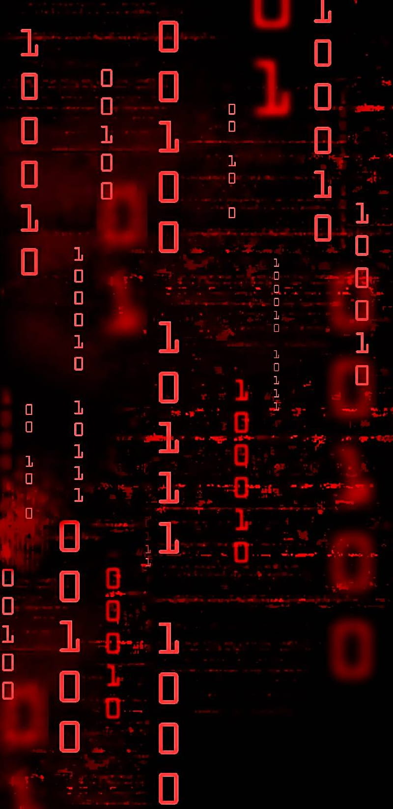 Falling Matrix, red, HD phone wallpaper