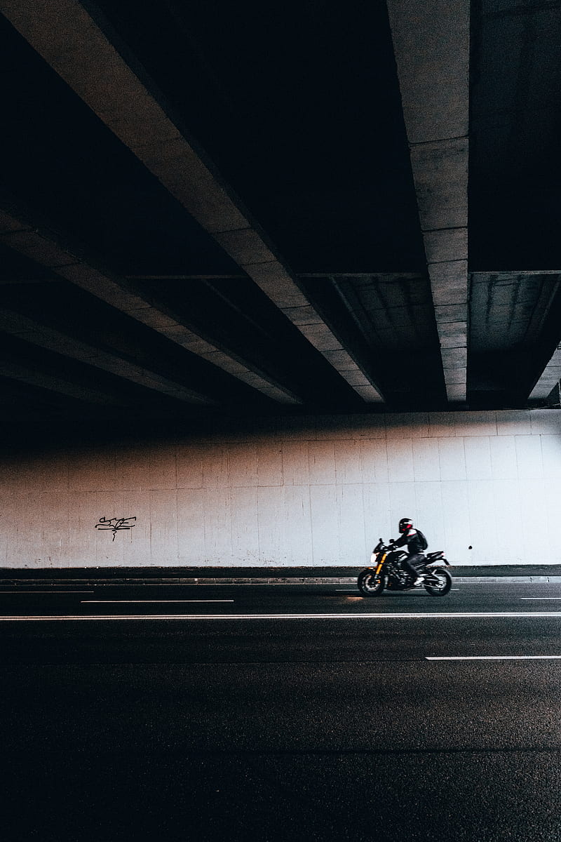 motorcycle, bike, motorcyclist, road, speed, HD phone wallpaper