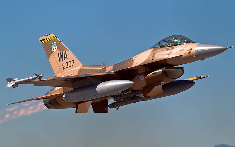 General Dynamics F-16 Fighting Falcon, fighter, combat aircraft, US Air Force, F-16C, General Dynamics, HD wallpaper
