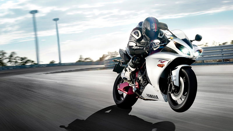 Yamaha, Racing, Motorcycle, Wheelie, HD wallpaper