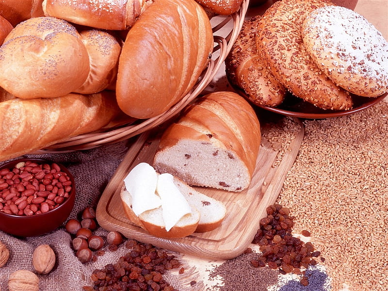Loafs of bread, graphy, food, healthy, bread, abstract, loafs, HD wallpaper