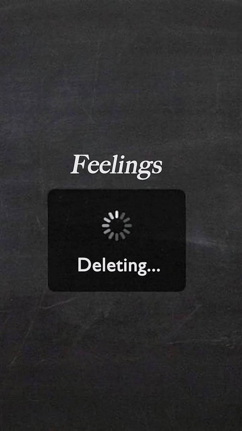 Deleting Feelings, black, delete, love, HD phone wallpaper | Peakpx