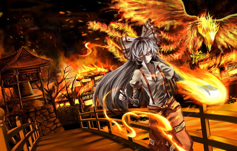 Fujiwara no Mokou, pretty, orange, bra, blush, yellow, seductive, pretty girls, beautiful girls, anime, touhou, long hair, sexy dress, panty, black, sexy, tagme, mokou, chibi, short hair, fujiwara, cute, fire, breasts, purple, violet, moe, white, seductive girl, red, brown, gray, shy, sexy girls, anime girls, bonito, kiss, loli, green, shy girl, hot, cute girls, hot girls, girls, blue, phoenix, lingerie, music, swimwear, indigo, ecchi, bikini, yuri, kawaii, nightwear, HD wallpaper Fujiwara no Mokou, pretty, orange, bra, blush, yellow, seductive, pretty girls, beautiful girls, anime, touhou, long hair, sexy dress, panty, black, sexy, tagme, mokou, chibi, short hair, fujiwara, cute, fire, breasts, purple, violet, moe, white, seductive girl, red, brown, gray, shy, sexy girls, anime girls, bonito, kiss, loli, green, shy girl, hot, cute girls, hot girls, girls, blue, phoenix, lingerie, music, swimwear, indigo, ecchi, bikini, yuri, kawaii, nightwear, HD wallpaper