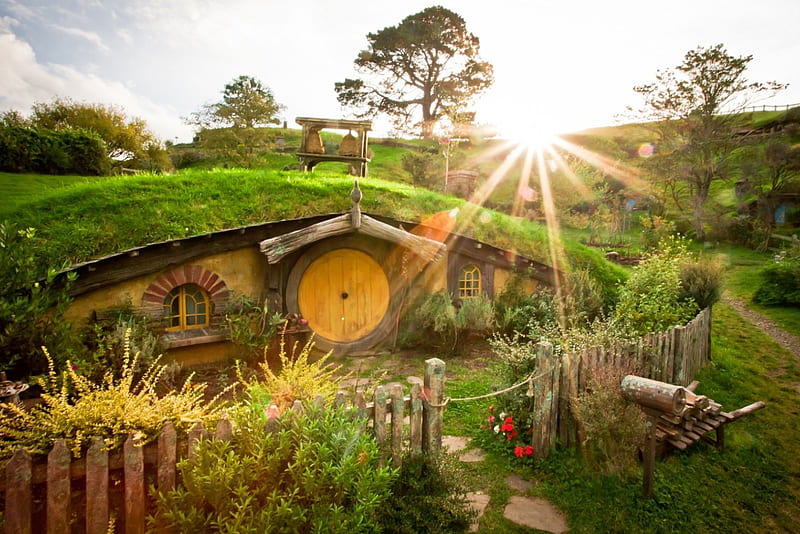 Hobbit House, eco, casa, mica, frumoasa, HD wallpaper