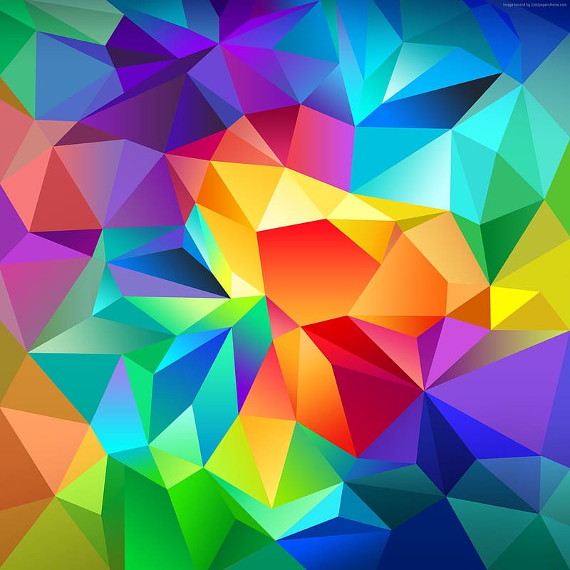 pattern, android , orange, blue, , background, triangle, red, , polygon - Rare Gallery, Art Android, HD phone wallpaper