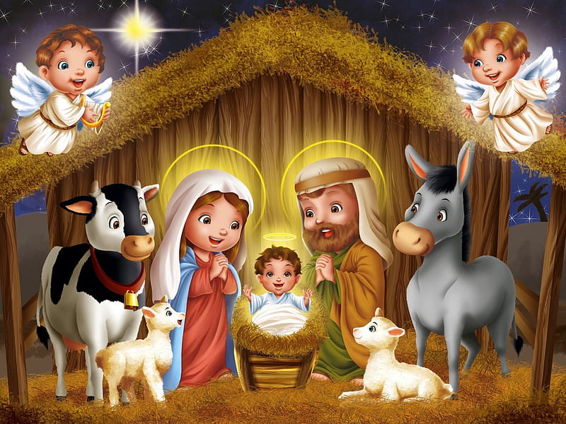 birth of jesus, birth, jesus, christmas, december, 25, bible, HD wallpaper