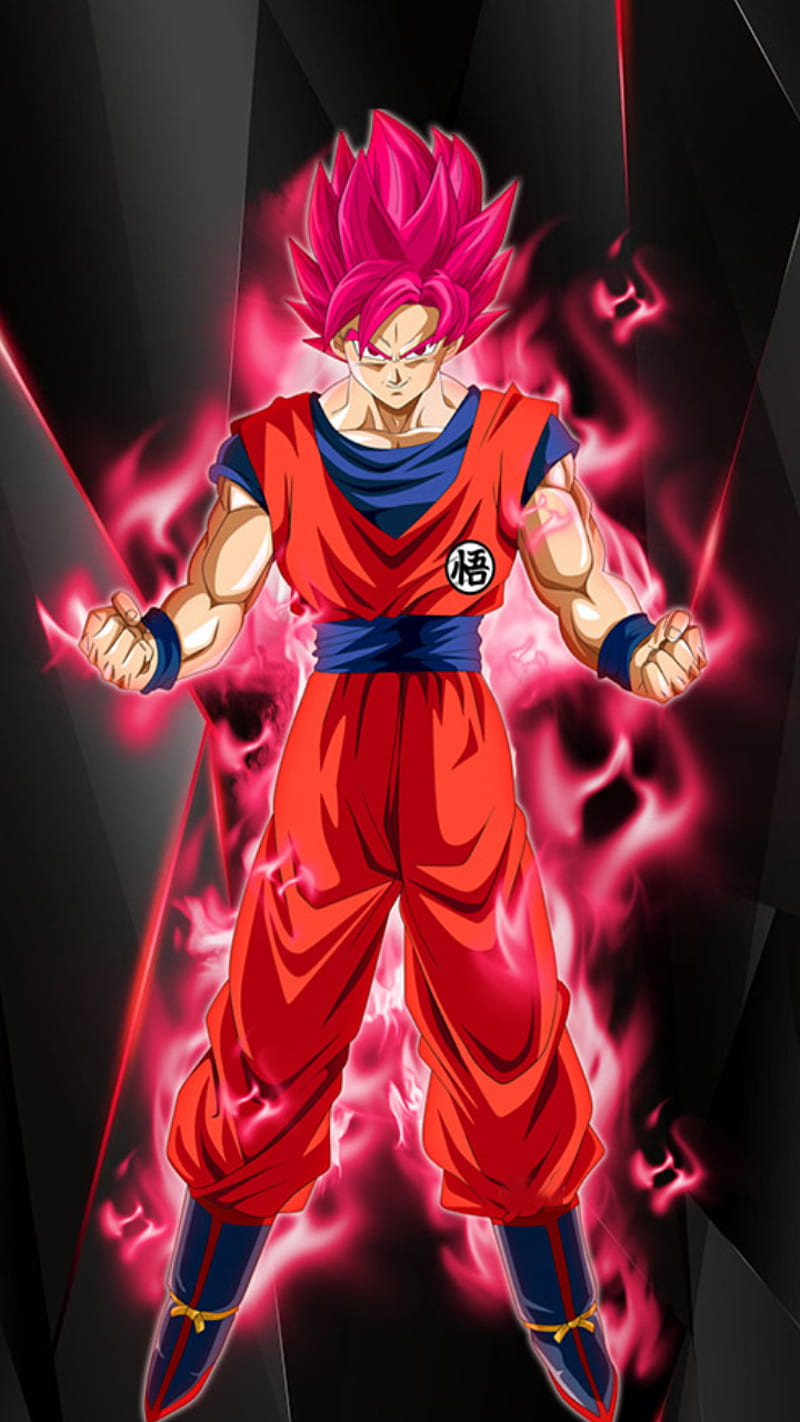 Goku - Red, anime, dragon boll super, HD phone wallpaper