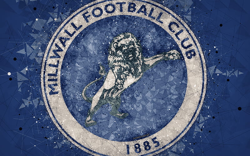 Millwall FC logo with stripes | Metal Print