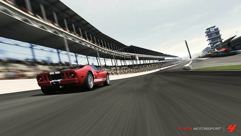 motorsport 4 Ford GT at 255 mph, red, speed, ford, ford gt, HD wallpaper