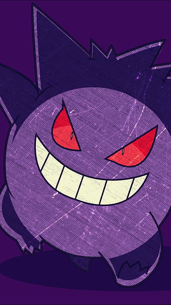 Gengar Dark, anime, manga, pokemon, purple, HD phone wallpaper