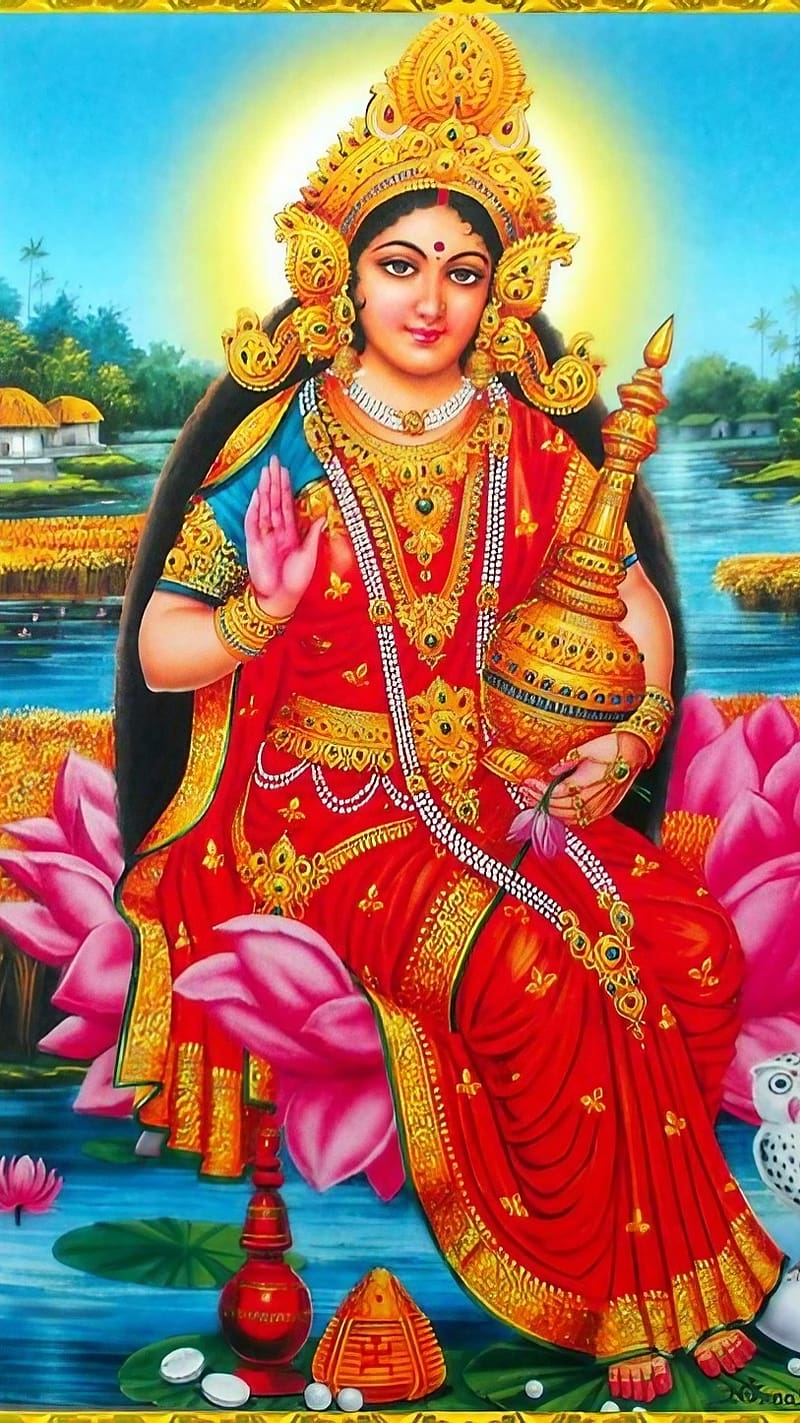 Lakshmi Ji Ka, Maa Laxmi, goddess of wealth, HD phone wallpaper
