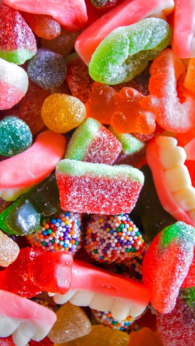 Golosinas, bear, candy, colors, gummy, sweet, HD phone wallpaper
